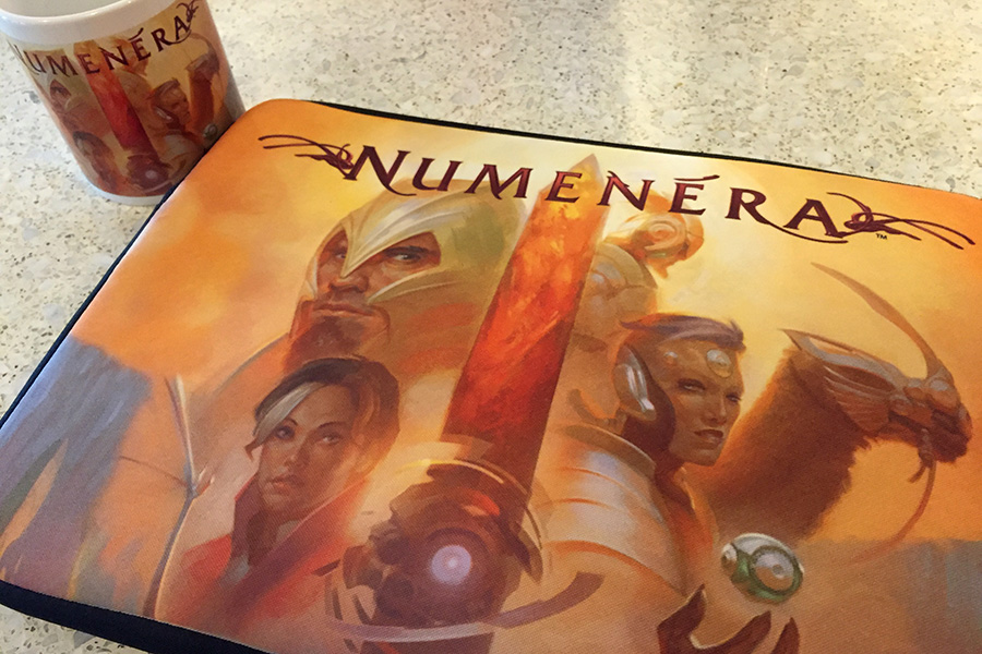 Red Bubble Numenera Laptop and Mug