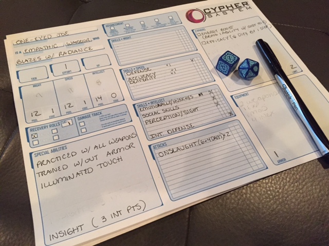 cypher chronicles vol 21 2015 monte cook games cypher character sheet