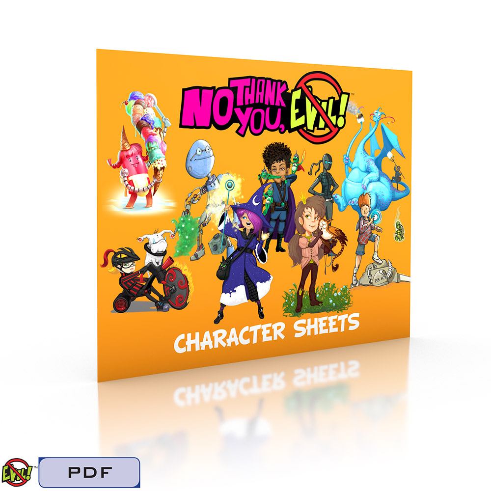 No Thank You Evil Character Sheets Pdf Monte Cook Games Store