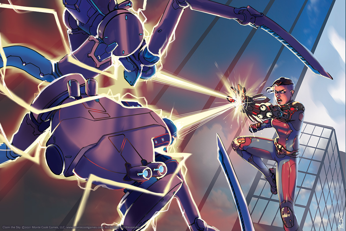 A Look inside Claim the Sky - Monte Cook Games