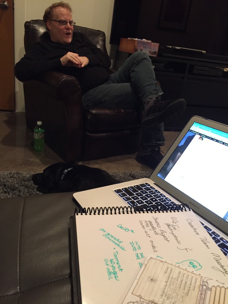Chatting about products.