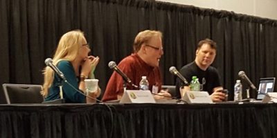 Shanna, Monte, and Bruce in the MCG Seminar at Dragon Con 2016