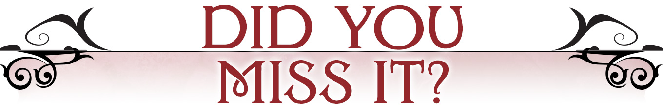 Graphic header: Did You Miss It?