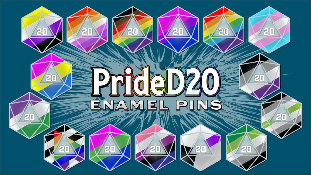 Pride 20 pins in a wide selection of colors