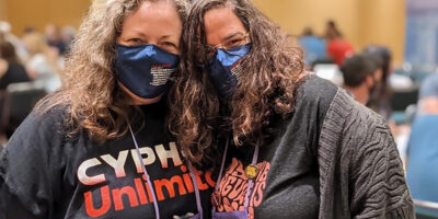 Tammie Webb Ryan and Lya Batlle-Rafferty at Gen Con 2021