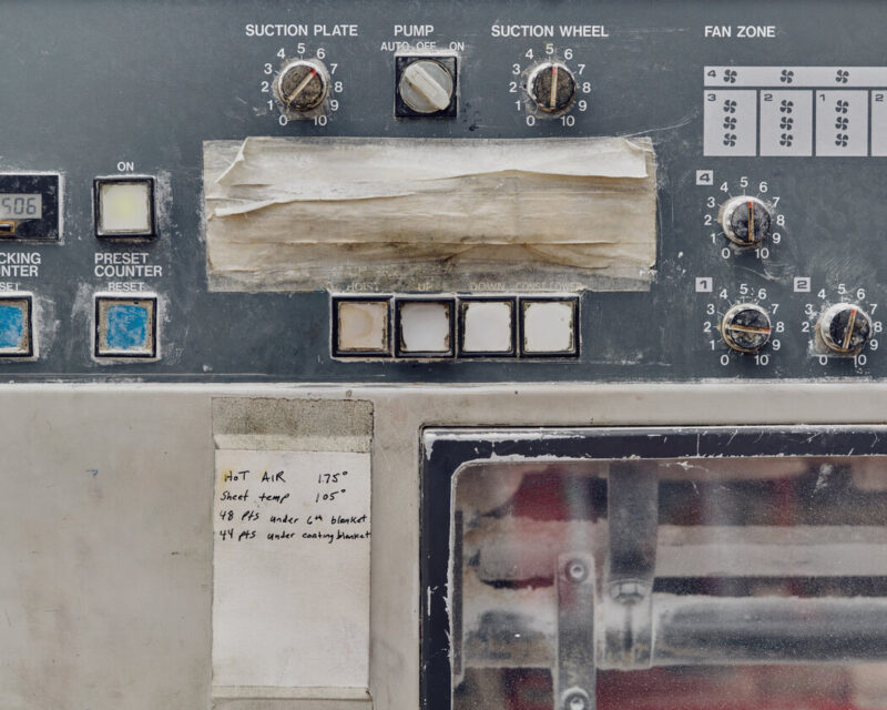 Photo of a six color printing press.